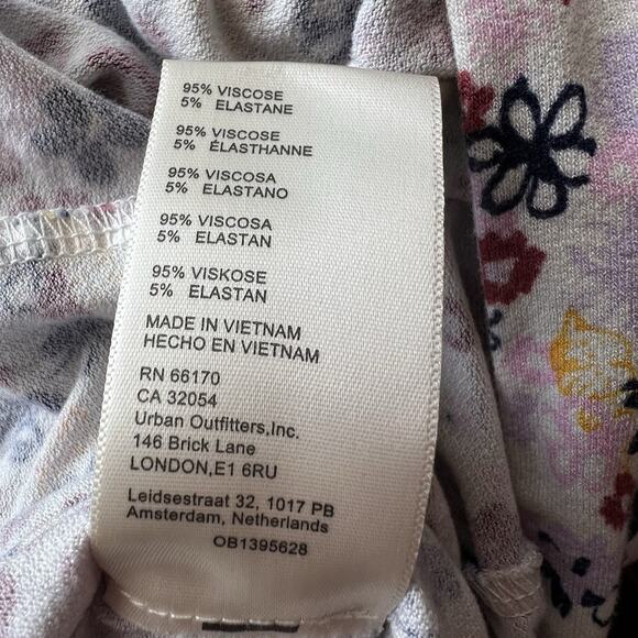 Free People Vibe Check Jumpsuit Floral Wide Leg Small Tie Waist Boho Retro C25 - Picture 15 of 16